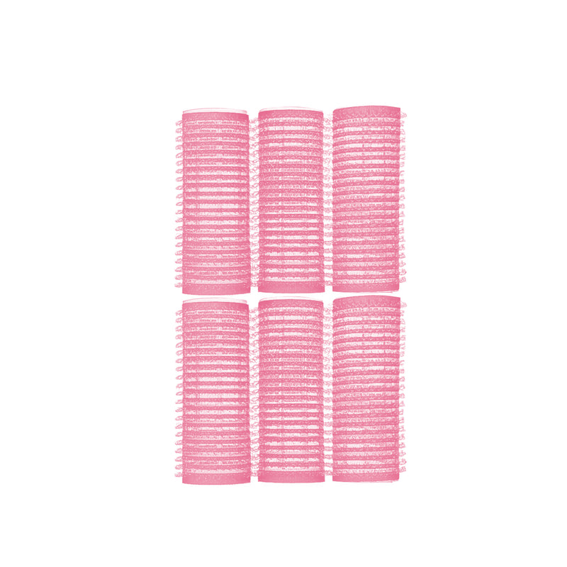 EZ ESSENTIALS VELCRO ROLLERS 20MM PINK - 6 PACK