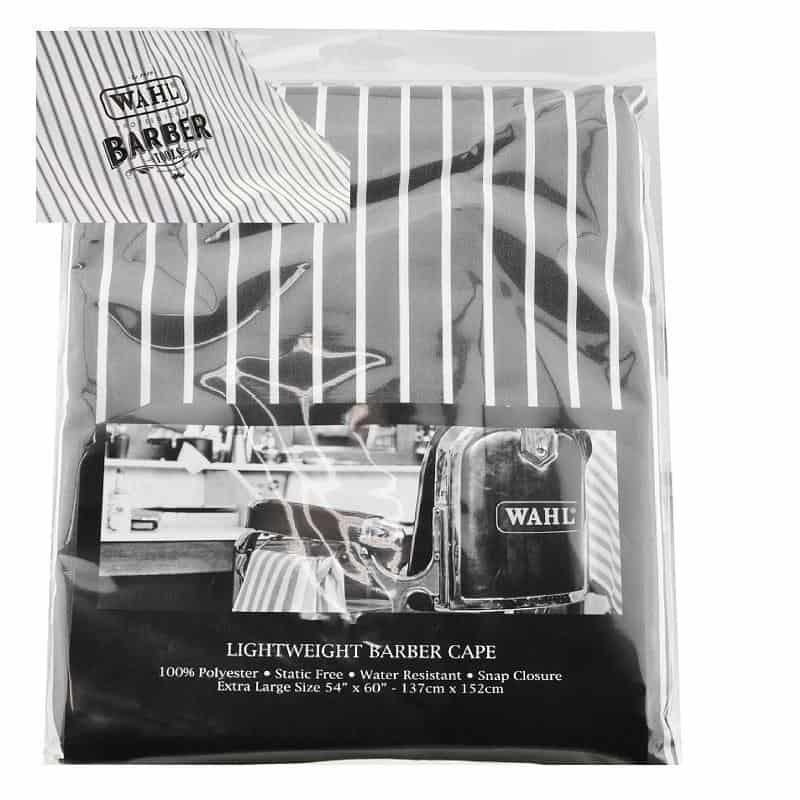 WAHL LIGHTWEIGHT BARBER CAPE PINSTRIPE GREY